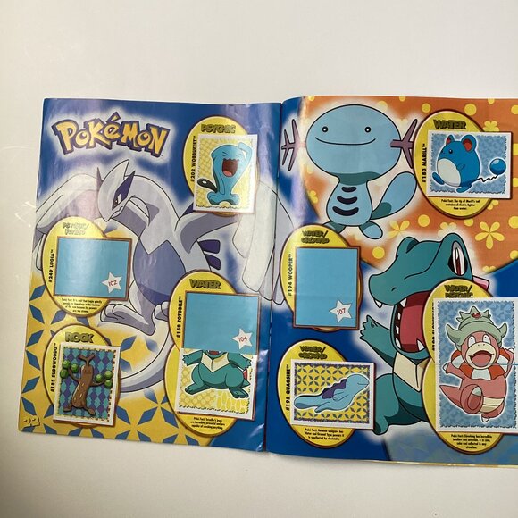 Merlin Topps Pokémon 2001 Album Book + Stickers English Issue Collectable - Picture 10 of 16